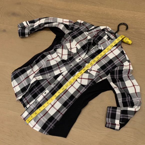 Zac and Rachel slimming flannel button top - Picture 4 of 6